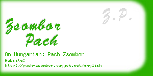 zsombor pach business card